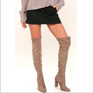 Steve Madden Gorgeous Taupe Over the Knee Boots